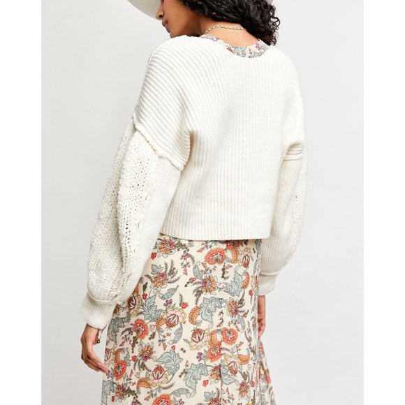 Free People Sea Bright Pullover / Cream - Picture 3 of 8